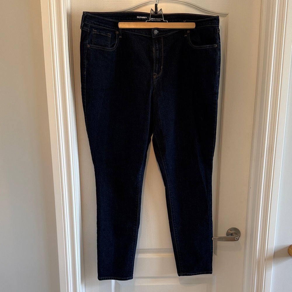 Old Navy Women's Deep Indigo Skinny Jeans - Size 20 Tall